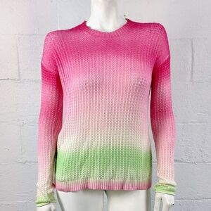 Lisa Todd Pink and Green Ombre Sweater